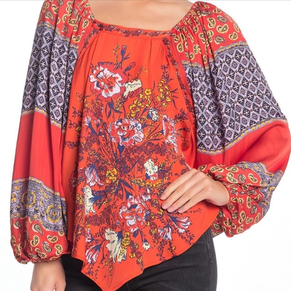 Free People Cherry Combo Versatile Top sz S - Picture 2 of 8